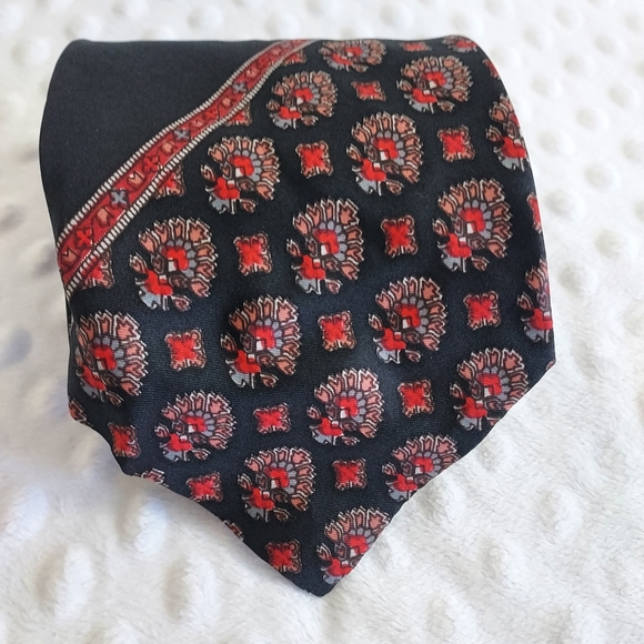 Vintage Christian Dior Tie Cravates Baskin Collab Logo Paris New York Necktie - Picture 3 of 13